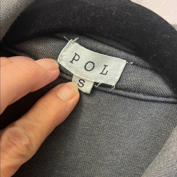 POL Oversized Patchwork Green and Navy Utility Jacket Size Small PTP 25” NWOT - Picture 4 of 6